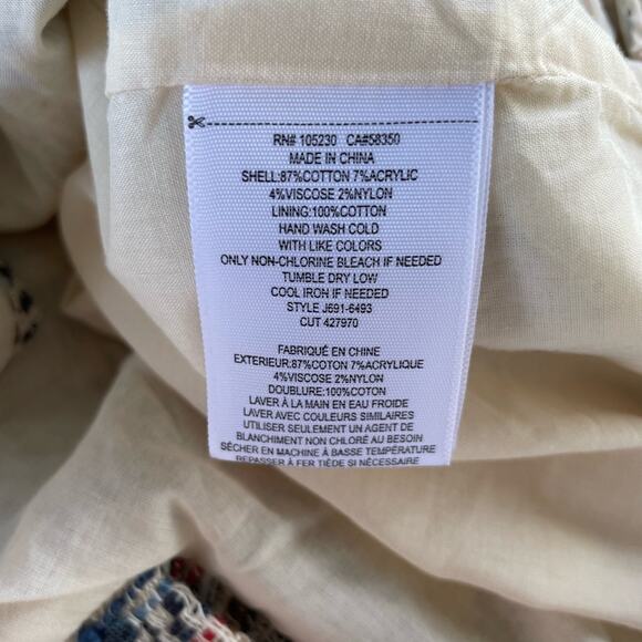 Joie Shorts Merci Blue Santorini Textured Boho Festival - Picture 3 of 5